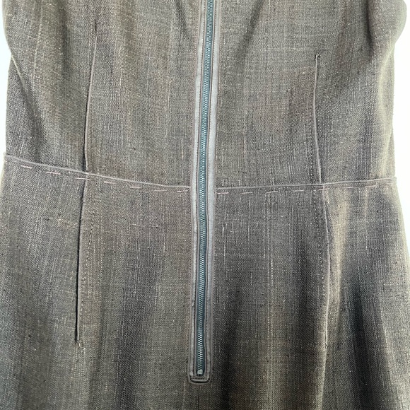 Perfect little brown dress in raw silk - Picture 5 of 5